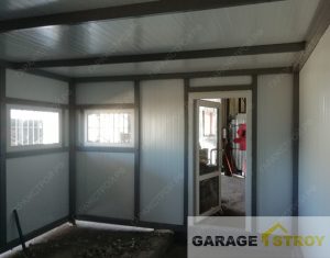 Встроенный офисный блок из сэндвич-панелей 6*4м вид 8