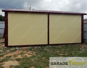 Гараж 6*4м из сэндвич-панелей вид 2