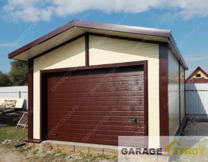 Быстровозводимый гараж из сэндвич панелей 6х4м. вид 2