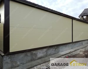 Быстровозводимый гараж на 2 авто с хозблоком 8х12м вид 4