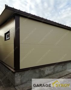 Быстровозводимый гараж на 2 авто с хозблоком 8х12м вид 5