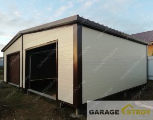 Гаражный бокс из сэндвич-панелей на 2 авто вид 2