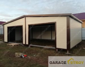 Гаражный бокс из сэндвич-панелей на 2 авто вид 3