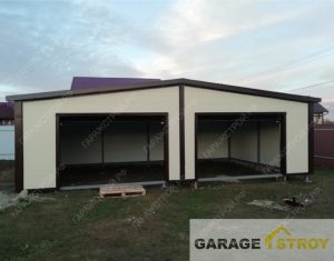 Гаражный бокс из сэндвич-панелей на 2 авто вид 4