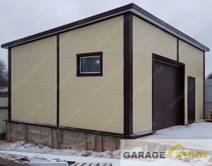 Быстровозводимый гараж размером 6.2х7.5м, высота — 3.6м. вид 2