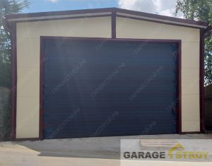 Гараж из сэндвич-панелей размером 7х8х4м. вид 2