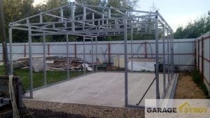 Каркас гаража 5х7м. с фундаментом вид 3