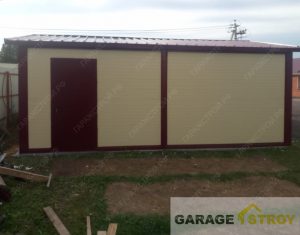 Гараж из сэндвич-панелей размером 6х5м. вид 4