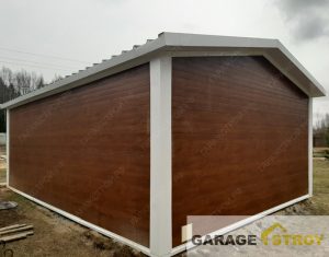 Гараж 7х5м из сэндвич-панелей под дерево вид 4