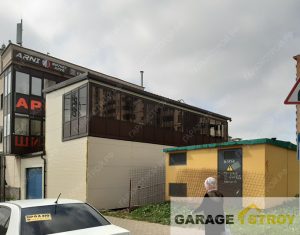 Двухэтажный автосервис на крыше автомойки вид 9