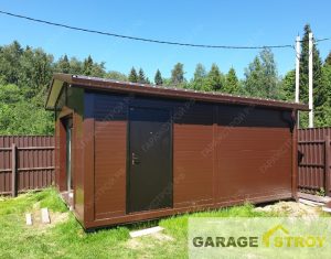 Хозблок 6х4м на свайном фундаменте вид 2