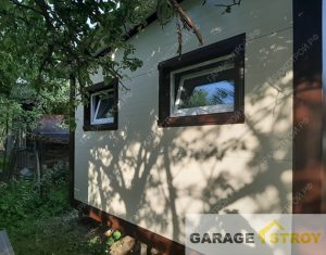 Хозблок из сэндвич-панелей на свайном фундаменте вид 6