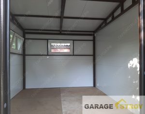 Хозблок из сэндвич-панелей на свайном фундаменте вид 9