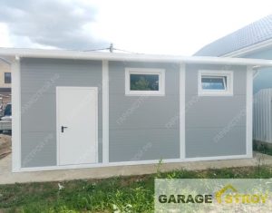 Гараж на 2 машины 7х9м с мягкой кровлей вид 5