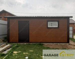 Гараж 6х4м с отделкой под дерево. вид 3