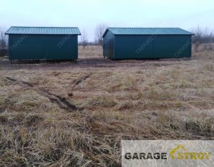 Гараж 6х4м и хозблок 8х4м из сэндвич-панелей вид 4