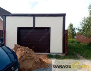 Гараж 6х5м с односкатной кровлей вид 2