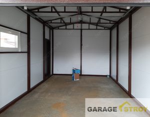 Гараж из сэндвич-панелей с навесом 12,5х4м. вид 8