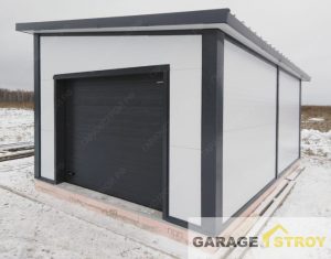 Гараж 6х4м с односкатной кровлей вид 2