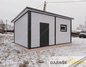 Гараж 6х4м с односкатной кровлей вид 5