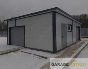 Гараж / склад из сэндвич-панелей 7х8м. вид 3