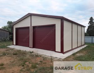 Гараж на 2 машины 8×8,5×3м. вид 5