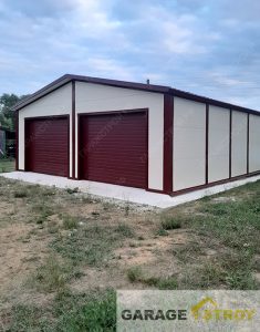 Гараж на 2 машины 8×8,5×3м. вид 8